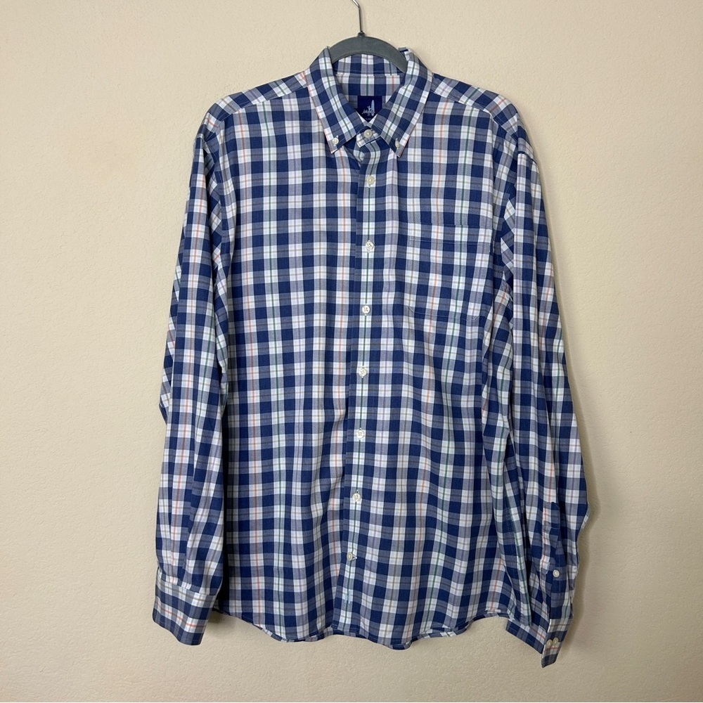 Johnnie O Mens L Plaid Long Sleeve Button Down Dress Shirt JMWL4560 Wake